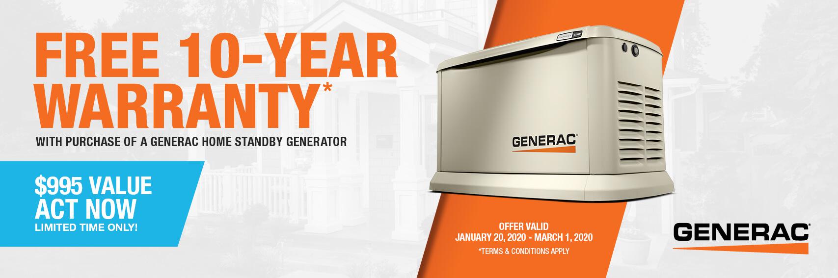Homestandby Generator Deal | Warranty Offer | Generac Dealer | Middleburg, FL